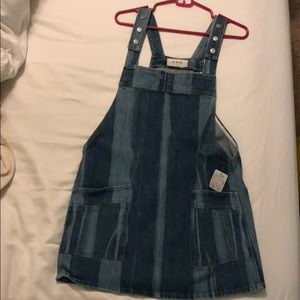Denim overall dress